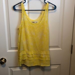 Yellow pattern tank top